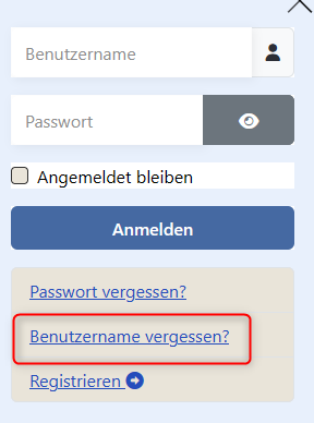 Passwort vergessen